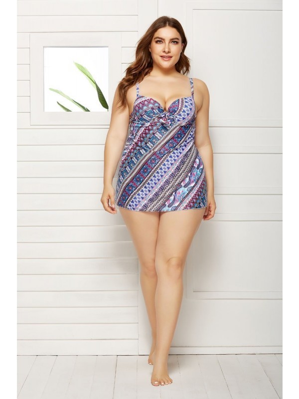 REVERIE CUP SIZED TIE FRONT UNDERWIRE SWIMDRESS and Shorts