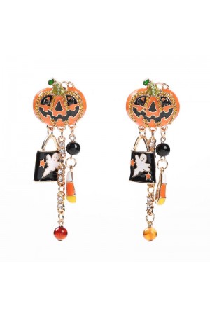 Halloween Creative Pumpkin Dripping Funny Earrings