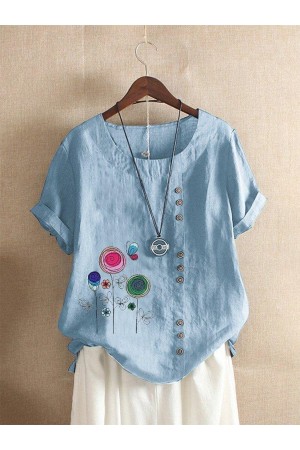 Casual Shift Cotton Shirts & Tops