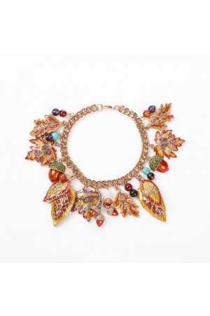 Maple leaf pendant alloy leaf bracelet