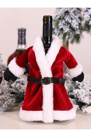 Christmas Red Christmas Suit Wine Bottle Decoration Set