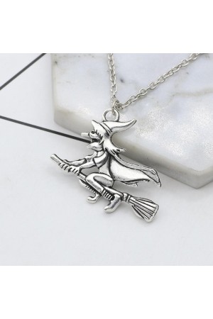 Halloween Witch Necklace Keychain