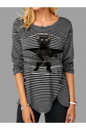 Fun Cat Print Top