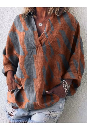 Long Sleeve V Neck Shirts & Tops