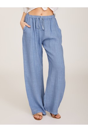 Wommer Solid Wide Leg Pants