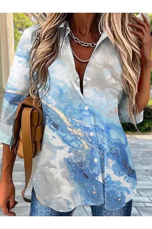 Loose Vacation Ombre Blouse