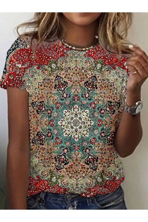 Women's Mandala Pattern Tee