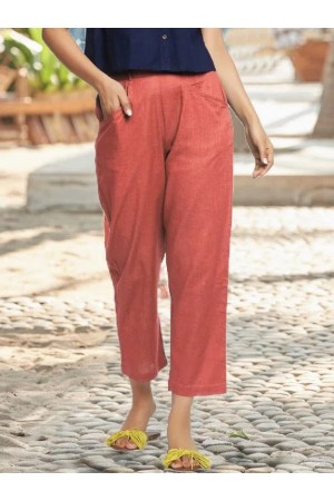 Elastic Waist Casual Solid Pants