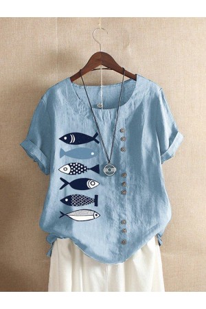 Short Sleeve Vintage Shirts & Tops