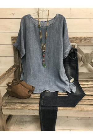 Solid Cotton Casual Shirts Tops