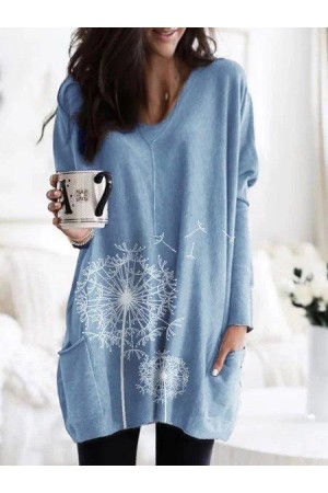 Cotton Casual Plant Shirts & Tops
