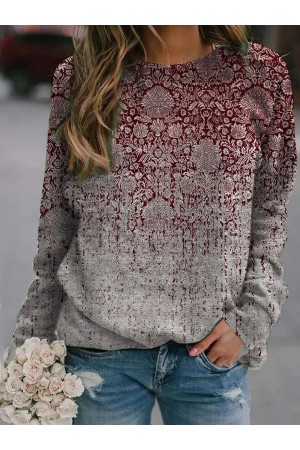 Crew Neck Tribal Vacation Sweatshirt