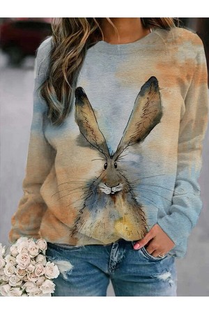 Crew Neck Casual Sweatshirts