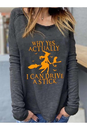 Round Neck Halloween Sweatshirt