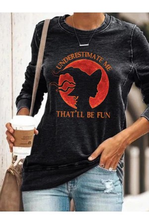 Casual Skull Halloween Sweatshirt