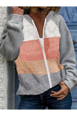 Crew Neck Raglan Sleeve Jacket