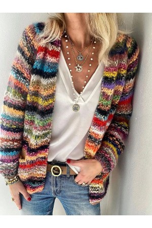 Colorful Stripes Daily Cardigan
