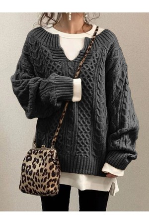 Casual V Neck Sweater