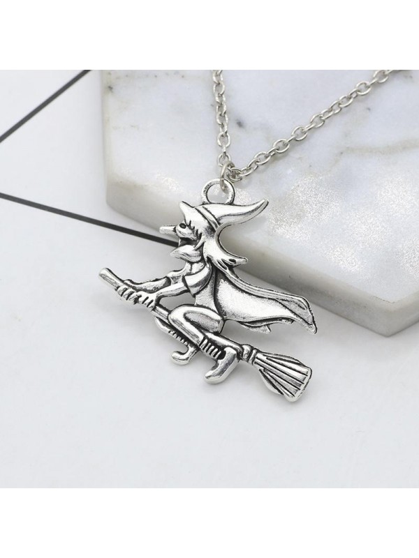 Halloween Witch Necklace Keychain