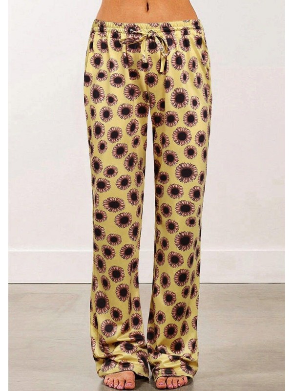 Sunflower Drawstring Wide Leg Pants