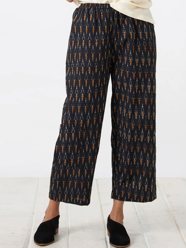 Retro Print Ladies Casual Pants