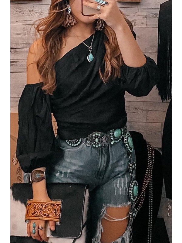 Vintage Oneshoulder Blouse