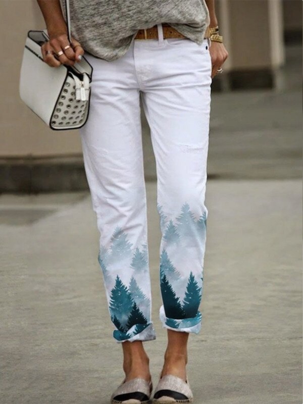 Ladies Printed Twopocket Pants