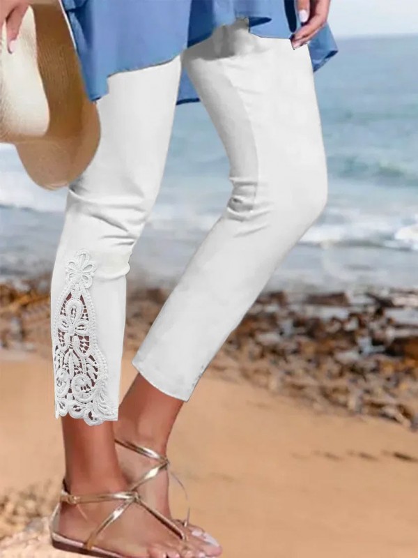 Plus size Plain Casual Legging Pants