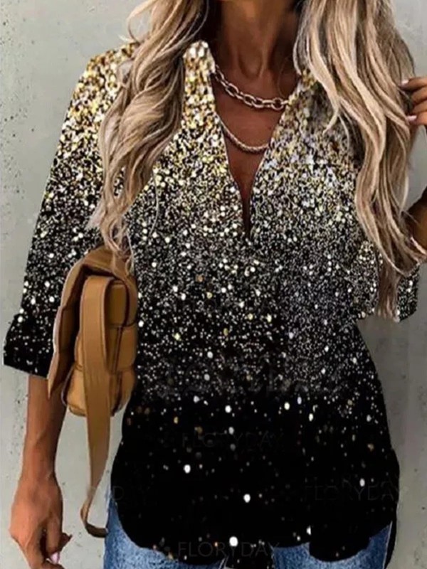 Collar Glitters Daily Shirt