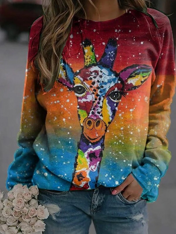 Long Sleeve CottonBlend Sweatshirts
