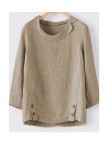 Casual 3/4 Sleeve Buttoned Shirt