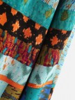 Vintage Print Quilted Fleece Pockets Zipper Coat