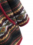 Ethnic Print Patchwork Long Sleeve Hooded Jacket
