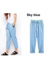 Plus Size Solid Casual Women Pants