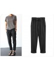 Plus Size Solid Casual Women Pants
