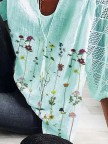 Plus size Floral Casual Shirts & Tops