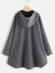 Women Vintage Solid Long Sleeve Hoodie Sweater Coat