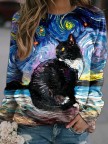 Black Tuxedo Cat Sweatshirt