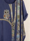 Deep Blue Short Sleeve Vintage Shirts