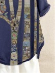Deep Blue Short Sleeve Vintage Shirts