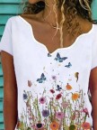 Floral FloralPrint Casual Short Sleeve Shirts
