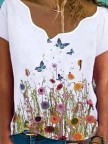 Floral FloralPrint Casual Short Sleeve Shirts