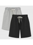 Women Drawstring Casual Elastic Waist Soft Knit Shorts