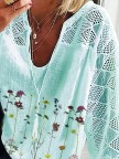 Plus size Floral Casual Shirts & Tops