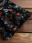Vintage Print Floral Short Sleeve Crew Neck Blouse