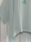 Printed/Dyed Casual Batwing Crew Neck Plus Size Blouse
