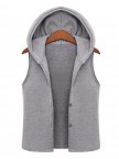 Two Pieces Denim Coats with Hoodie Vest