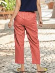 Elastic Waist Casual Solid Pants