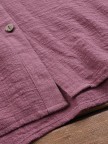 Solid Color Drawstring Hooded Long Sleeve Blouse