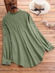 Stripe Cartoon Print Irregular Hem Long Sleeve Colorful Button Shirts